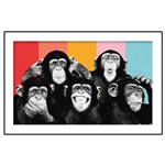 Assistência Técnica e Garantia do produto Quadro Placa Decorativa - Expressoes Macacos