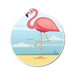 Assistência Técnica e Garantia do produto Quadro Placa Decorativa Redonda - Flamingo