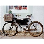 Assistência Técnica e Garantia do produto Quadro Tela Impressa Bike Preta com Flores 85x113x3cm - Fullway