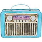 Assistência Técnica e Garantia do produto Rádio Retrô Cofre Metal Miniatura Azul - Oldway