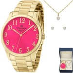 Assistência Técnica e Garantia do produto Relógio Champion Feminino Dourado Kit Colar e Brincos