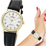Assistência Técnica e Garantia do produto Relógio Champion Feminino Pequeno Dourado Pulseira de Couro