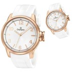 Assistência Técnica e Garantia do produto Relógio Champion Grande Rosê Pulseira Branca CN29758Z