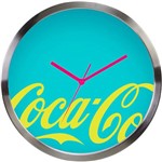 Assistência Técnica e Garantia do produto Relógio de Parede Coca-Cola Metal Contemporary Azul/Green