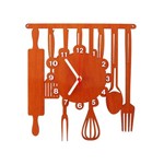 Assistência Técnica e Garantia do produto Relógio de Parede Decorativo - Modelo Cozinha - Ambar - ME Criative