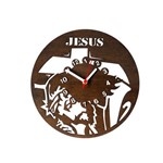 Assistência Técnica e Garantia do produto Relógio de Parede Decorativo - Modelo Jesus Cristo - Tabaco - ME Criative