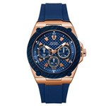 Assistência Técnica e Garantia do produto Relógio Guess Masculino Rosê/Azul 92676gpgsru1