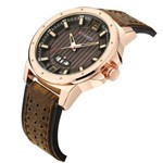 Assistência Técnica e Garantia do produto Relógio Masculino Curren Luxo Pulseira em Couro Aço Inox