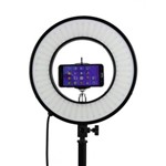 Assistência Técnica e Garantia do produto Ring Light 33 Cm de Diametro - Iluminador Refletor 25w - 3 Temp Cor -Com Suporte para Celular e Articulação - Foto Make Up