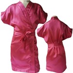 Assistência Técnica e Garantia do produto Robe Cetim Infantil Roupão Feminino Cor Rosa Pink Ref 404