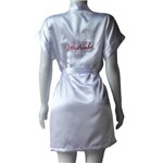 Assistência Técnica e Garantia do produto Robe de Cetim Feminino Branco Bordado Madrinha