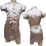 Assistência Técnica e Garantia do produto Robe Infantil Cetim Feminino Nude P