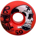 Assistência Técnica e Garantia do produto Roda para Skate B.Owl 59mm Owl Sports - Vermelho