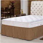 Assistência Técnica e Garantia do produto Saia para Cama Box - Soft Touch - Casal / Café - 138x188x32