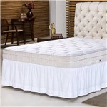 Assistência Técnica e Garantia do produto Saia para Cama Box - Soft Touch - Queen / Branco - 158x198x32