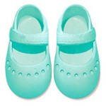 Assistência Técnica e Garantia do produto Sapato para Boneca – Modelo Sapatilha 7cm – Adora Doll - Verde Água – Laço de Fita