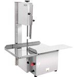 Assistência Técnica e Garantia do produto Serra Fita Elétrica Industrial para Carnes com Moedor 8 e Mesa Móvel Inox Bivolt Malta Prata