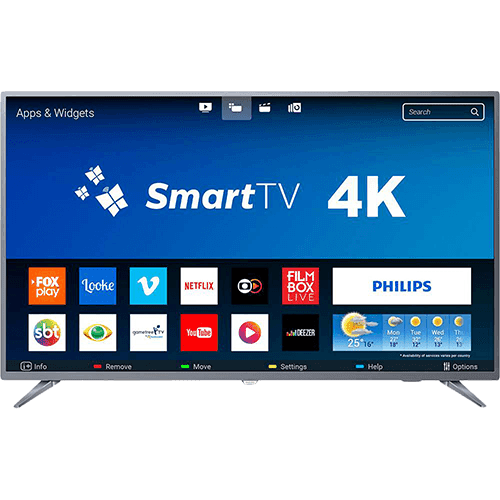 Assistência Técnica e Garantia do produto Smart TV LED 50" Philips 50PUG6513/78 Ultra HD 4k com Conversor Digital 3 HDMI 2 USB Wi-Fi 60hz - Prata