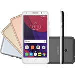Assistência Técnica e Garantia do produto Smartphone Alcatel PIXI4 5" Metallic Dual Chip Android 6.0 Tela 5" 8GB + 16GB (cartão SD) 4G Câmera 8MP Selfie 5MP Flash Frontal + 4 Capas Metálicas - Prata