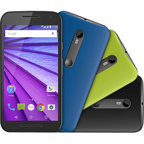 Assistência Técnica e Garantia do produto Smartphone Motorola Moto G (3ª Geração) Colors HDTV Dual Chip Android 5.1 Tela 5" 16GB 4G Câmera 13MP - Preto + 2 Capas