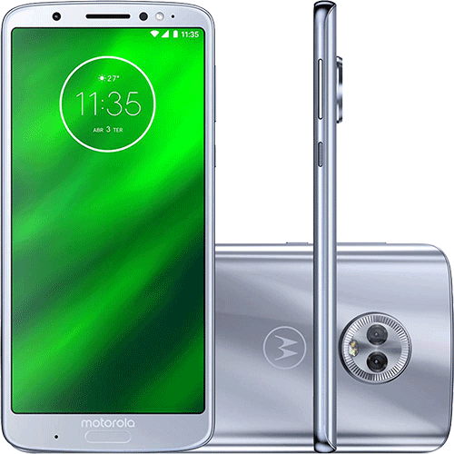Assistência Técnica e Garantia do produto Smartphone Motorola Moto G6 Plus 64GB Dual Chip Android Oreo - 8.0 Tela 5.9" Octa-Core 2.2 GHz 4G Câmera 12 + 5MP (Dual Traseira) - Azul Topázio