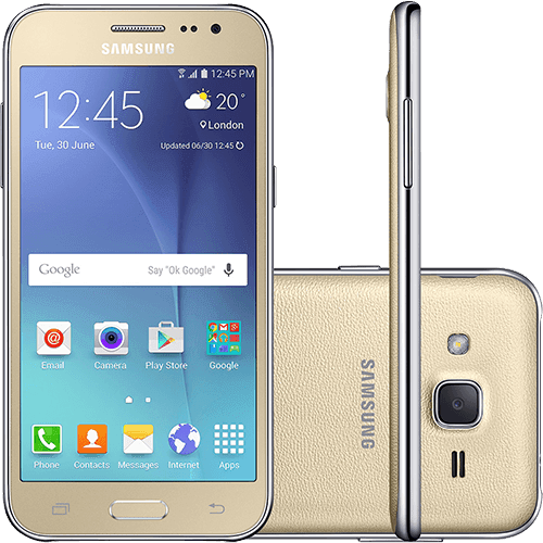 Assistência Técnica e Garantia do produto Smartphone Samsung Galaxy J2 TV Duos Dual Chip Android 5.1 Tela 4.7" 8GB 4G Câmera 5MP - Dourado