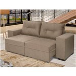 Assistência Técnica e Garantia do produto Sofa Marrocos 2,02 Mts Retrátil e Reclinável Tecido Suede Pluma Castor - Móveis Marfim