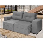 Assistência Técnica e Garantia do produto Sofa Marrocos 2,02 Mts Retrátil e Reclinável Tecido Suede Pluma Cinza - Móveis Marfim