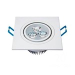 Assistência Técnica e Garantia do produto Spot Quadrado Branco Frio Led Direcionável para Teto Sanca e Gesso - Branco 3watts