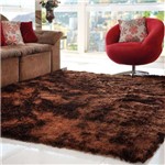 Assistência Técnica e Garantia do produto Tapete de Sala Felpudo Seda Silk Shaggy Premium Marrom 2,00m X 3,00m - Tessi