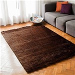 Assistência Técnica e Garantia do produto Tapete de Sala Touch Marrom 140x200cm - Casa & Conforto