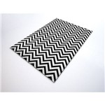 Assistência Técnica e Garantia do produto Tapete Saturs Moderno Chevron Preto 100 X 140 Cm