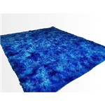 Assistência Técnica e Garantia do produto Tapete Saturs Shaggy Pelo Alto Mesclado Azul - 200 X 240 Cm Tapete para Sala e Quarto