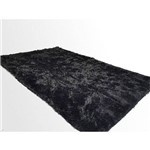 Assistência Técnica e Garantia do produto Tapete Saturs Shaggy Pelo Alto Preto - 120 X 200 Cm Tapete para Sala e Quarto