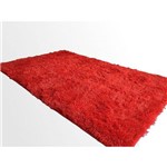 Assistência Técnica e Garantia do produto Tapete Saturs Shaggy Pelo Alto Vermelho 120 X 200 Cm Tapete para Sala e Quarto