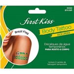 Assistência Técnica e Garantia do produto Tatuagem para Rosto e Corpo Temporária First Kiss Bandeira do Brasil