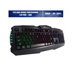 Assistência Técnica e Garantia do produto Teclado Gamer Profissional Multimídia Led Rgb Teclas Altas Abnt2 USB PC Computador Knup Kp-2041