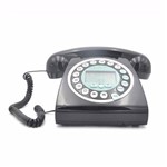 Assistência Técnica e Garantia do produto Telefone Retrô Vintage Antigo com Identificador de Chamadas Cor Preto