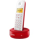 Assistência Técnica e Garantia do produto Telefone Sem Fio Philips D1301WR/BR com Identificador D1301wr/br Branco/Vermelho