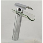 Assistência Técnica e Garantia do produto Torneira Cascata de Vidro Alta Misturador Monocomando para Banheiro e Lavabo