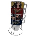 Assistência Técnica e Garantia do produto Torre C/ 4 Canecas 225ml Mulher Maravilha - DC Comics