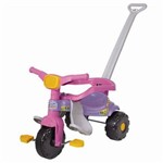 Assistência Técnica e Garantia do produto Triciclo Velotrol Bebe 1 Ano Azul/Rosa Empurrador 2560/2561 Magic Toys Menino ou Menina Barato