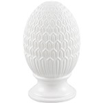 Assistência Técnica e Garantia do produto Vaso de Cerâmica com Acabamento em Vidro Colméia Branco Branco - Prestige