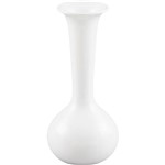 Assistência Técnica e Garantia do produto Vaso de Cerâmica com Acabamento em Vidro Trumpet Branco 12x12x38,5cm - Prestige