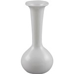 Assistência Técnica e Garantia do produto Vaso de Cerâmica com Acabamento em Vidro Trumpet Branco 8,5x8,5x18,5cm - Prestige