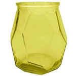 Assistência Técnica e Garantia do produto Vaso de Vidro Origami 19cm Amarelo - 58306