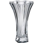 Assistência Técnica e Garantia do produto Vaso Decorativo Neptun Acinturado Rojemac Cristal Bohemia Transparente 26,5x16,5x16,5cm