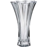 Assistência Técnica e Garantia do produto Vaso Decorativo Neptun Acinturado Rojemac Cristal Bohemia Transparente 32x16,5x16,5cm