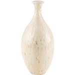 Assistência Técnica e Garantia do produto Vaso Decorativo Ornamental Cerâmica Acinturado Carmen Prestige Branco - 18x18x41cm