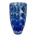 Assistência Técnica e Garantia do produto Vaso Diamond Crystal em Cristal Ecológico 28Cm Azul - 57940